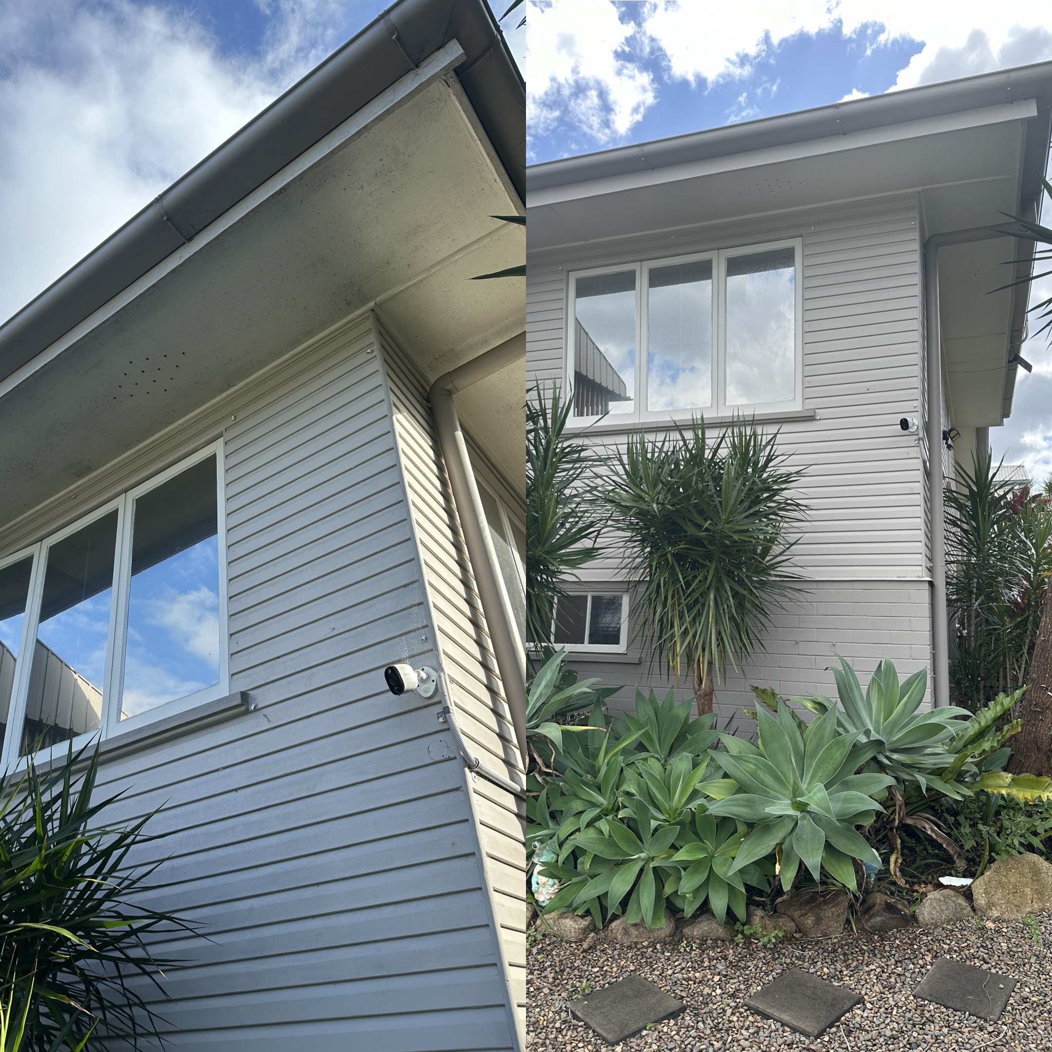 Clean house with landscaping